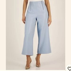 Avec Les Filles Slate Blue Vegan Leather Pants SZ 4 $99